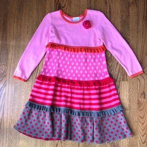 Sweater dress, tiered.